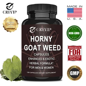 Horny Goat Weed - Stamina, Testosterone Booster, Energy - Saw Palmetto, Maca - Picture 1 of 13