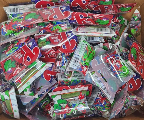 66 Packs - Philadelphia Phillies (Phanatic) Logo Bandz / Elastic Bracelets - MLB Cover