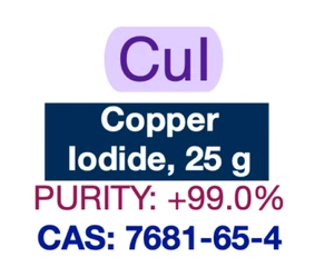 Copper(I) iodide || CAS: 7681-65-4 || 25 g || CuI || Purity: +99.0% - Picture 1 of 2