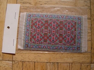 NEU Teppich Puppenhaus Teppich Miniatur gewebt 3" x 5" SEIDE BODENBELAG - Bild 1 von 2