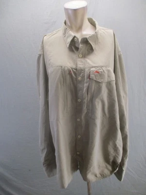 Simms Size XXL Mens Green Long Sleeve Collared Pocket Button Up Casual Shirt 780 - Image 1 of 4