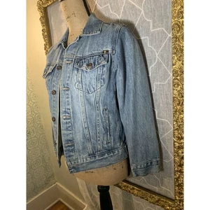 NWOT Lucky Brand Jean Jacket Women's size XS PXS Denim Tomboy Trucker Light Wash - Picture 1 of 10