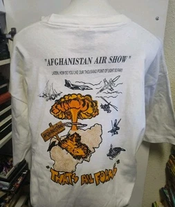VINTAGE GOLFKRIEG AFGHANISTAN BAHRAIN T-SHIRT 2XL THATS ALL FOLKS USAF FIGHTERS - Bild 1 von 11