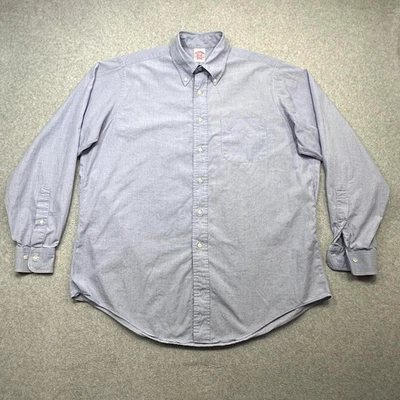 Brooks Brothers Shirt Men 16.5 34 35 Blue Traditional Fit Button Down USA Cotton - Image 1 of 4