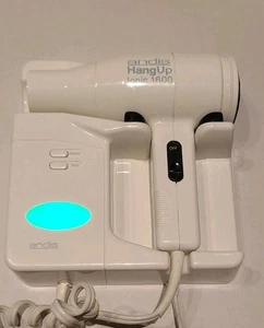 Andis Hangup Pro Turbo 1600 Hair Dryer - Wall Mount - White - Tested - Picture 1 of 13
