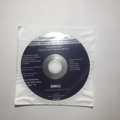 Dell Reinstallation for Windows Vista Business 32-Bit SP1 Sealed - Image 1 of 2
