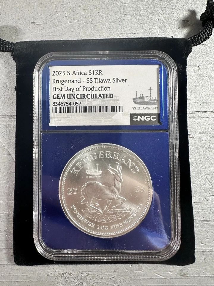 2025 1 oz Silver Krugerrand Struck From SS Tilawa Shipwreck Silver NGC Gem Unc - Image 1 of 4