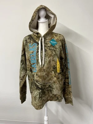 NWT Women's Med Cabela's Teal Blue Camo Hooded Sweatshirt Zonz Western Hunting - Image 1 of 4