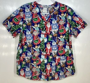 Weihnachten Peeling Top Damen Größe M Medium Urlaub Santa Frau Engel Elfe Eisbär - Bild 1 von 5