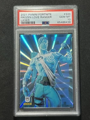 Panini Fortnite #224 2021 láser Frozen Love Ranger PSA 10 Foto 1 de 4