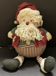 Wang's International runder Weihnachtsmann rustikale skurrile Figur Weihnachtsdeko - Bild 1 von 9