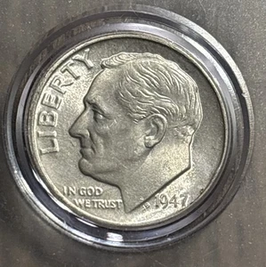 1947-D  Roosevelt Dime BU Uncirculated Mint State 90% Silver 10c US Coin - Picture 1 of 2