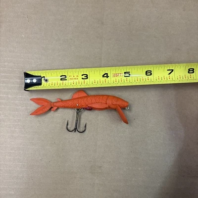 Винтажная красная настоящая приманка в виде гольяна Ray Johnson Tackle Co - Изображение 1 из 4
