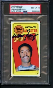1970 TOPPS Walt Frazier HOF #106 Card Signed Knicks PSA/DNA GEM MINT 10 173159 - Picture 1 of 3