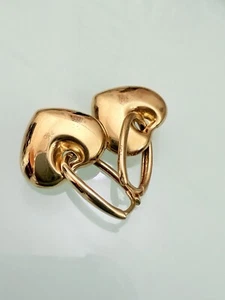 18k K18 750 Herz Schleife Ohrhänger Gelbgold nicht vergoldet elegant Geschenk - Bild 1 von 15