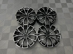 19" VW Golf R Warmenau Style Alloy Wheels Gloss Black Machined Golf MK6 MK7 MK8 - Picture 1 of 11