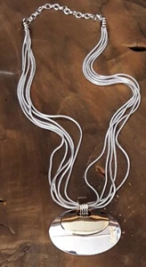 Vintage Napier Signed Silver/Gold Tone Choker Necklace - Picture 1 of 3