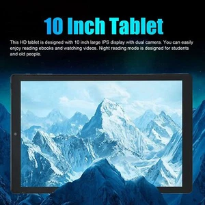 Black UK Plug 10 Inch Tablet Black 4GB RAM 64GB ROM Octa Core IPS Display 3 New - Picture 1 of 12
