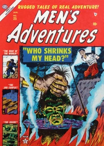 Aventuras para hombre #25 - Cabeza encogida - enero de 1954 - póster de portada de cómic - Imagen 1 de 1