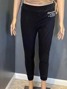 Women's Abercrombie and Fitch Size Medium Soft Black Soft Collection Joggers - Picture 1 of 7