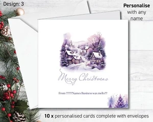 10 X Tarjetas de Navidad personalizadas Secret Santa tarjeta familiar pequeña empresa 272 - Imagen 1 de 12
