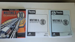 BJU Press WRITING & GRAMMAR 10 4th Ed Teachers Edition w Tests & Answer Key EUC - Picture 1 of 6