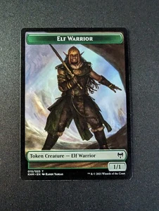 ELF WARRIOR #15 Kaldheim Tokens MTG - Picture 1 of 2