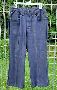 Jeans de mezclilla vintage años 70 Levi's 517 Sta-Prest naranja lengüeta ~ 30x26 - Imagen 1 de 9