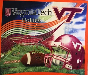 PANEL DE LANA NCAA COLEGE VIRGINIA TECH HOKIES PARA MANTA, ARTESANÍA, COLGANTE DE PARED - Imagen 1 de 6