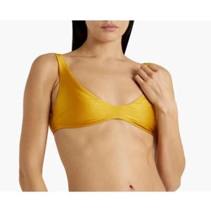 Zimmerman Triangle Bikini SwimTop Yellow Shiny Women’s 2 US 8 - Picture 1 of 7