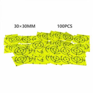 NEW 100PCS REFLECTOR SHEET 30X30MM REFLECTIVE TAPE TARGET (FLUORESCENT GREEN) - Picture 1 of 6