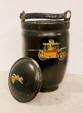 Rare Black MCM 1950’s Loyal Papeete Reproduction Rare All Leather Fire Bucket 