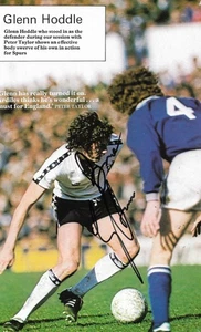 TOTTENHAM & ENGLAND: GLENN HODDLE SIGNED 9x5.5 BOOK/ANNUAL PICTURE+COA - Picture 1 of 1