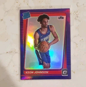 2021-22 Donruss Optic Keon Johnson Los Angeles Clippers Purple Prizm RC #192 - Picture 1 of 2