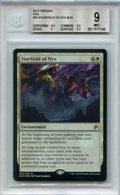 1x FOIL Starfield of Nyx Mint BGS 9+(w/ subs) Magic Origins 033/272 Mythic MTG - Image 1 of 2