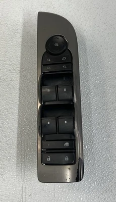 10-14 Cadillac Escalade Left Driver Side Front Window Switch OEM Silver/Black - Image 1 of 4