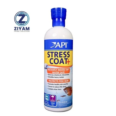 API STRESS COAT Acondicionador de agua para acuario botella de 16 onzas Foto 1 de 4