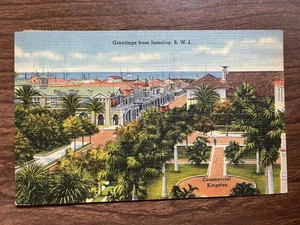 Kommerzielle Postkarte Kingston, Jamaika, BHI ~ verschickt, Leinen - Bild 1 von 2