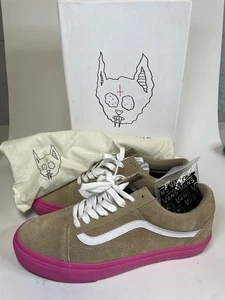 Size 10 - VANS Syndicate Old Skool Pro Golf Wang Wheat Pink With Box Dust Bag - Picture 1 of 13