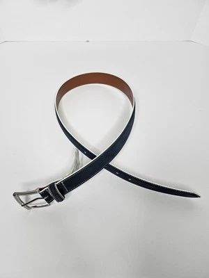 Nuevo cinturón de gamuza Johnston & Murphy Baldwin para hombre azul marino talla 32 Foto 1 de 4