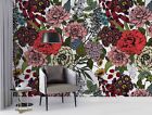 3D Floral Leaf Rose Small Daisy Self-adhesive Removeable Wallpaper Wall Mural1