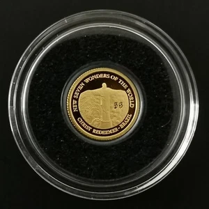 5 DOLLARS OR 2011 BE LE CHRIST REDEMPTEUR ILES SALOMON / GOLD / 0.5g Or 585 + CE - Picture 1 of 3