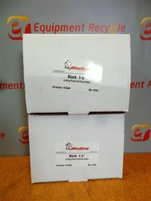 My Binding Negro 3/4" 19 Anillo Encuadernación Peines Espinas PC340BK Nuevo Lote de 200 Foto 1 de 4