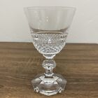 VAL ST LAMBERT Josephine Charlotte Water Goblet Glass Vintage Signed Cut Crystal