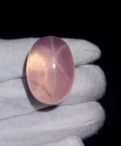 147.5Carat Natural Top Quality Rose Quartz Pink Luster Color 6 Ray Star Cabochon - Picture 1 of 24