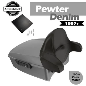 Pewter Denim Rushmore King Tour Pack Pak Pad For Harley Touring/Softail 97+ - Bild 1 von 13