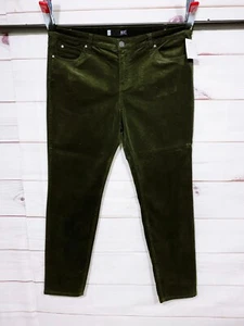 Kut From The Kloth Womens Diana Skinny Corduroy Jeans Size 18 Green 5 Pockets - Picture 1 of 13