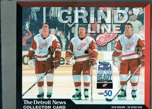 THE GRIND LINE McCARTY DRAPER MALTBY Detroit News RED WINGS 8x10 Collect Card! - Picture 1 of 1