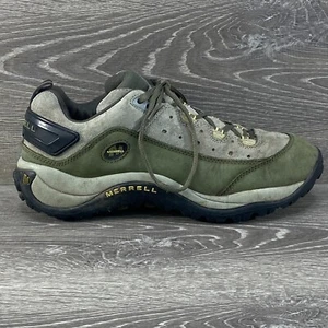 Merrell Shoes Womens 9 Hiking Trail Nerve Dusty Olive Leather Lace Up Low Top - Picture 1 of 11