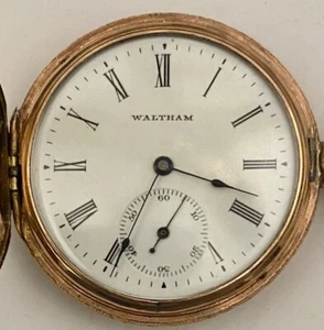 1883 WALTHAM 7Jewel Rose Gold Filled Pocket Watch - Picture 1 of 9